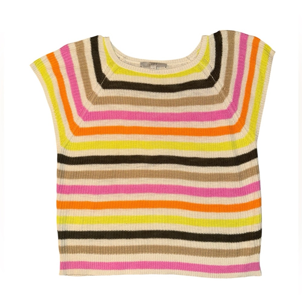 LOFT Striped Wedge Sweater Tee